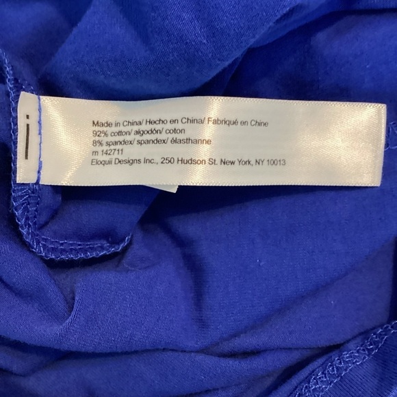 Eloquii Cross Front Flutter Sleeve Dress 24 Cobalt Blue Waist Tie - Picture 7 of 7